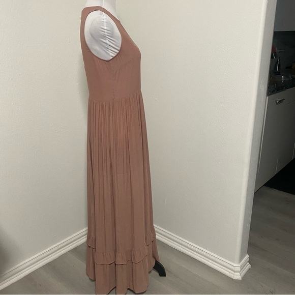 Forever21 Dusty Rose Maxi Zip back dress. Nice soft! 100% polyester. Women’s S - Picture 5 of 8